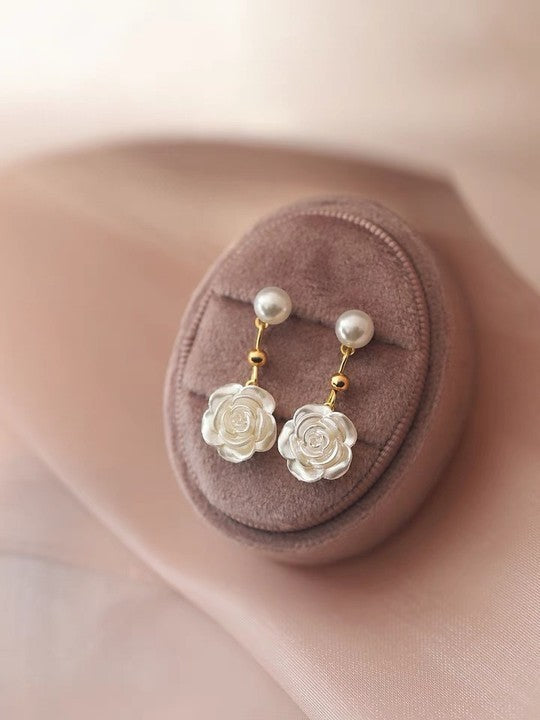 925银针珍珠锆石耳环女高级感耳钉小众气质冷性风森系耳饰女批发