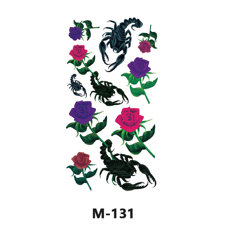 Free shipping Tattoo Sticker Tattoo Tattoo Sticker Simulation English Tattoo Sticker Paper Flower Colorized Butterfly Water Transfer Sticker Sweatproof and Waterproof Wholesale