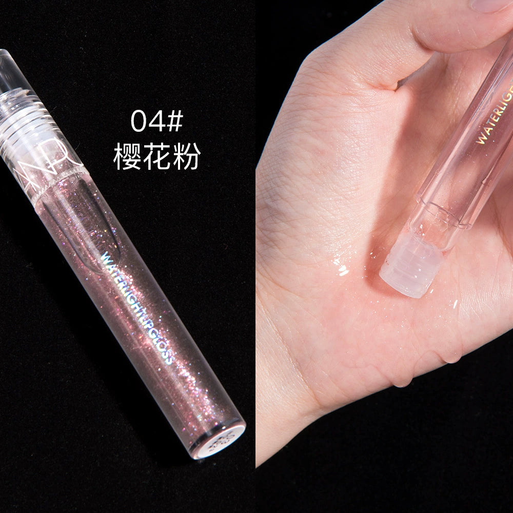 透明水光口红唇蜜珠光带闪镜面润泽唇釉嘟嘟玻璃唇保湿唇乳女学生平价