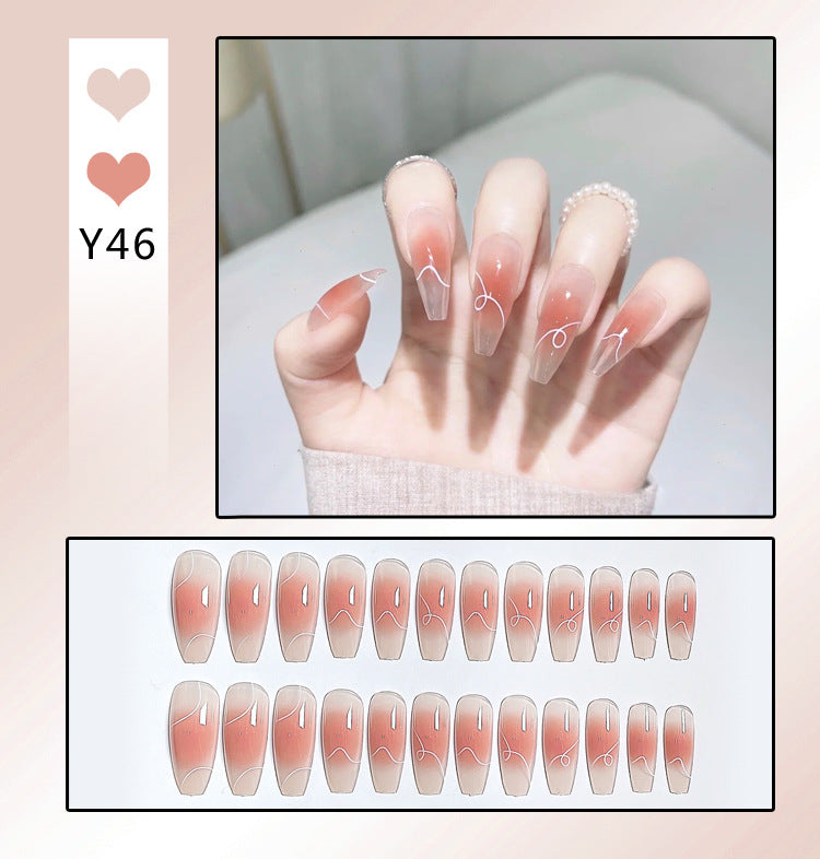 Fashion  nail Tina Manicure Long/Short Wear Manicure Popular Fake Nail Tip Finished Product Nail Tip Manicure Collection