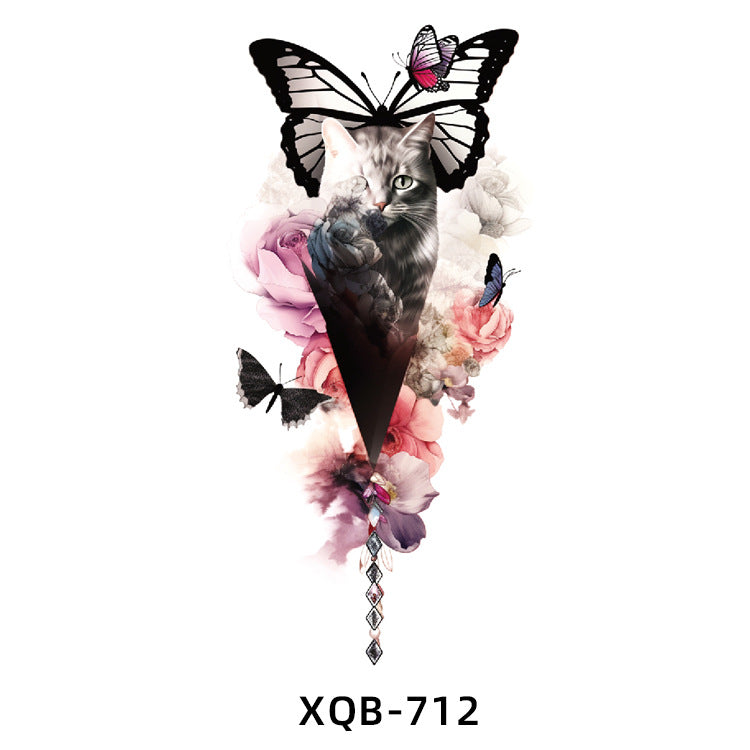 Free shipping Tattoo New Small Full Arm Animal Tiger Half Sleeve Tattoo Sticker Waterproof Sweatproof Men's and Women's Flower Arm Tattoo Sticker Paper Factory Wholesale