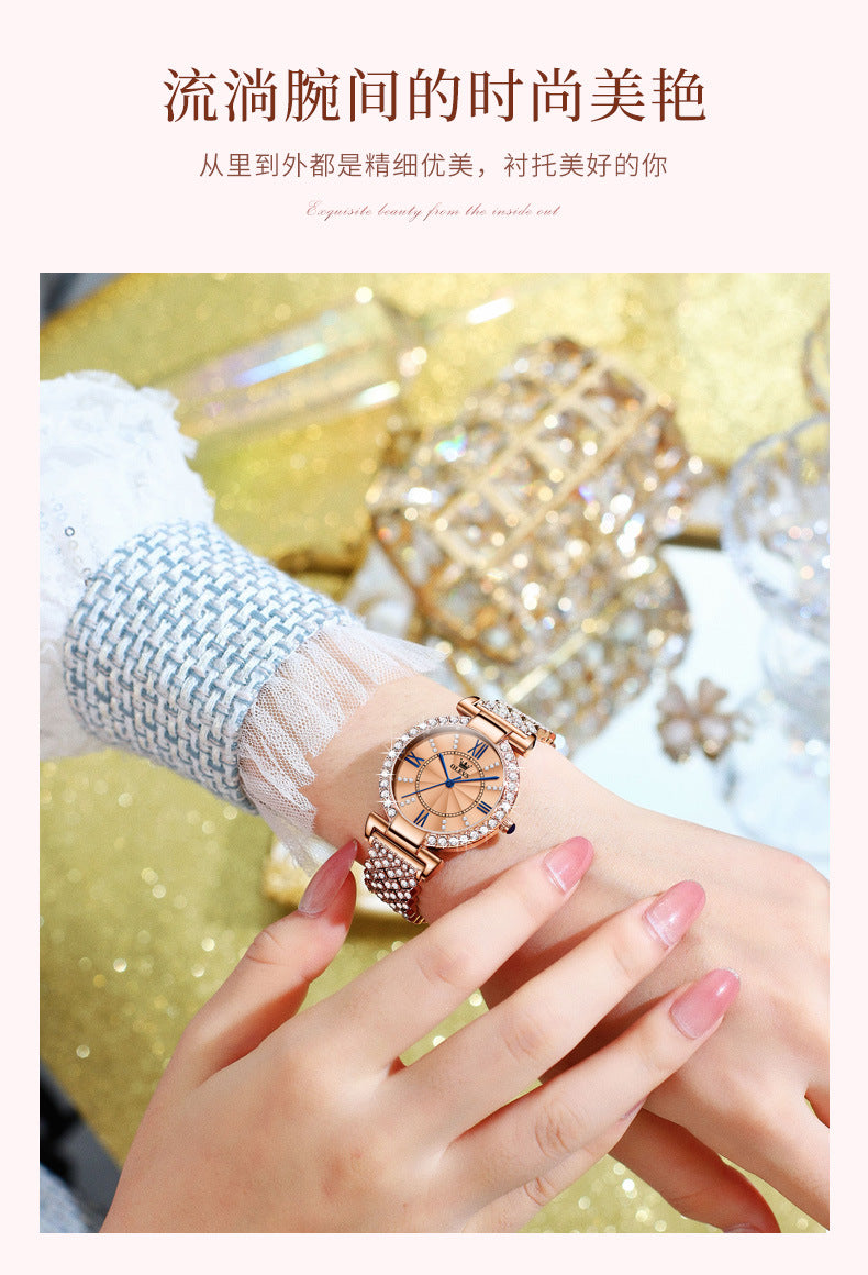 Women's fashion watch Oulishi brand watches wholesale cross-border Full star quartz watch ins style women's watch women's watch