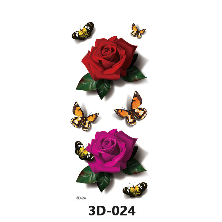Free shipping Tattoo In Stock Wholesale 3D Butterfly Waterproof Sweatproof Female Stereo Emulational Creative Temporary Stickers Europe and America Cross Border Butterfly Tattoo Sticker