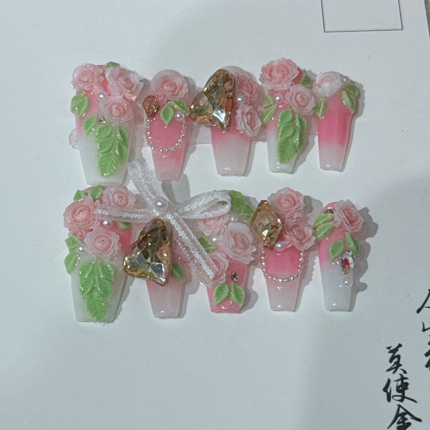 Handmade Manicure Original Wear Nail Rose Eberouge Removable Nail Patch