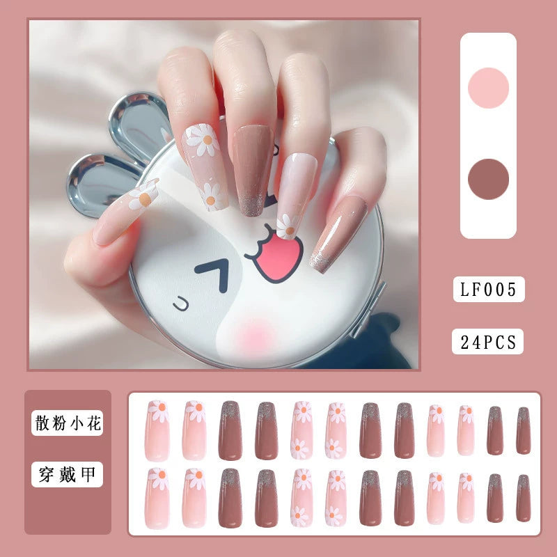 (Hand made nail) Nail pieces, wearing nail pieces, long cross-border nail products, fake nails, European and American wearing nail nails