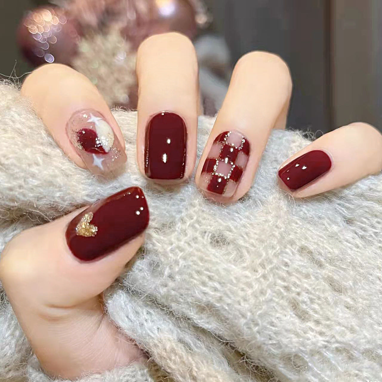 Fashion  nail Internet Celebrity Fake Nail Patch Wear Nail Finished Product Nail Tip Nail Stickers Disassembly Nail Patch Women's Removable Manicure Wholesale