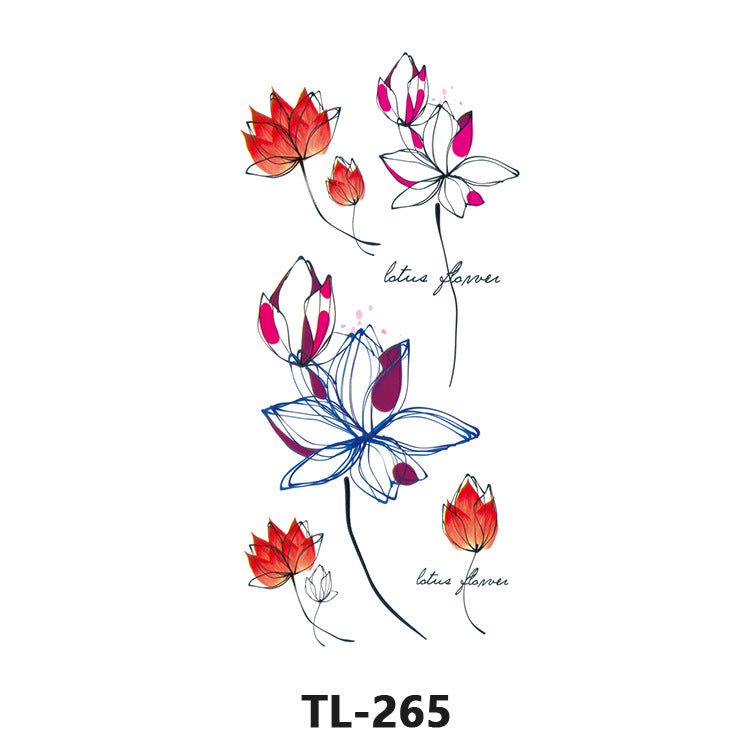 Free shipping Tattoo Waterproof Tattoo Sticker Fresh Flowers Stickers Sexy Plant Tattoo Small Picture Flower Tattoo Sticker in Stock Wholesale
