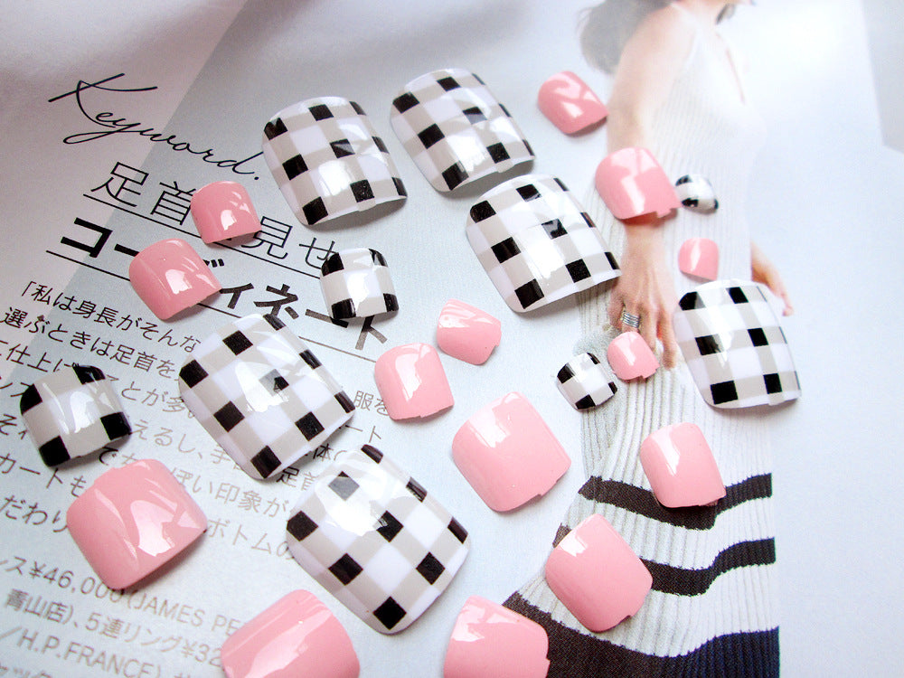Fashion  nail Wear Nail Nail Stickers Nail Patch Fake Nails Removable Feet Nail Tip Toenail Nail Sticker J38