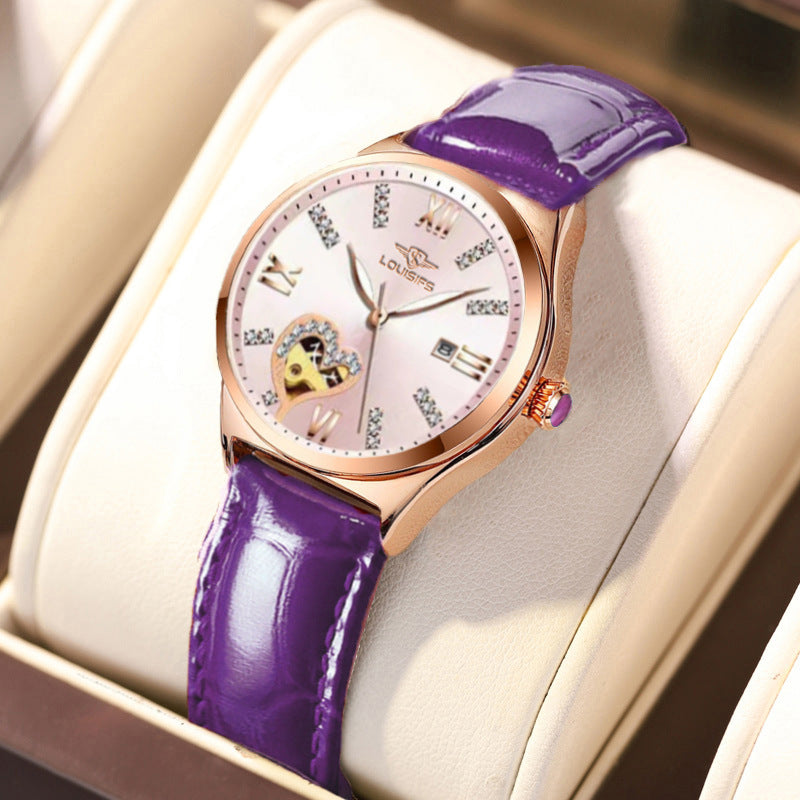 Women's fashion watch 路易梵斯新款女士手表女学生防水夜光日历韩版女表抖音爆款代发