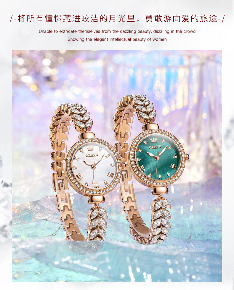 Women's fashion watch  Ocean dream Light luxury bracelet quartz watch niche senior women's watch
